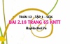 Bài 2.18 trang 65 Toán 12 tập 1 Kết nối tri thức